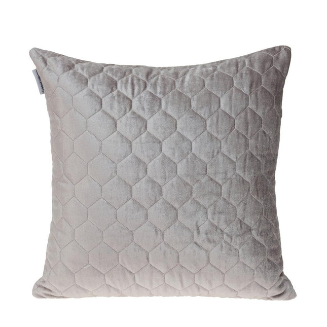 Taupe Tufted Velvet Quilted Throw Pillow HomeRoots