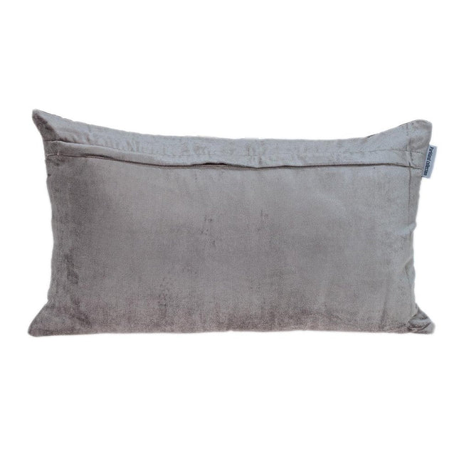 Taupe Tufted Velvet Quilted Lumbar Throw Pillow HomeRoots