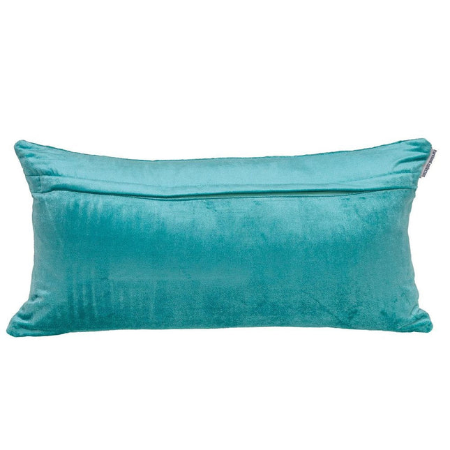 Tufted Diamond Aqua Transitional Lumbar Pillow HomeRoots