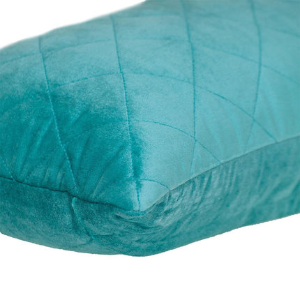 Tufted Diamond Aqua Transitional Lumbar Pillow HomeRoots