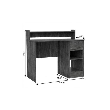 40" Graphite Computer Desk HomeRoots