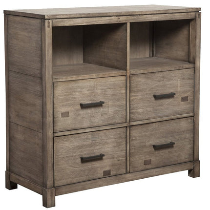 42" Brown Solid Wood Open Shelving TV Stand HomeRoots