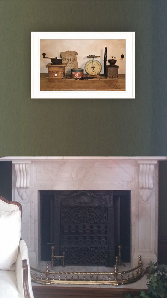 The Daily Grind 5 White Framed Print Wall Art HomeRoots