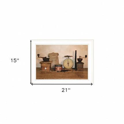 The Daily Grind 5 White Framed Print Wall Art HomeRoots