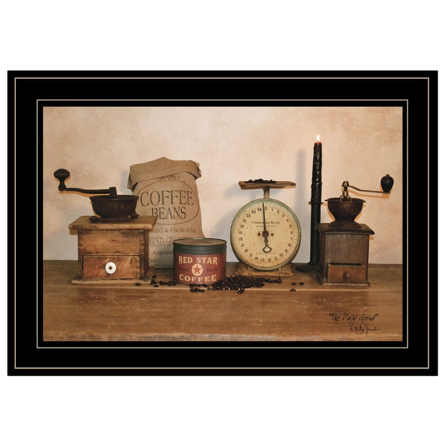 The Daily Grind 6 Black Framed Print Wall Art HomeRoots