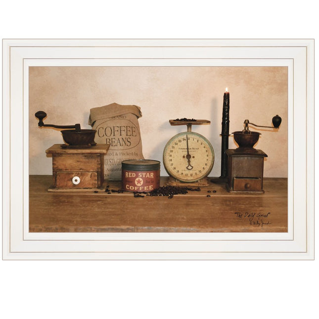 The Daily Grind 1 White Framed Print Wall Art HomeRoots