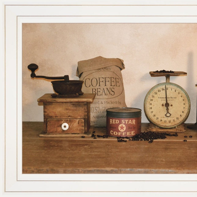 The Daily Grind 1 White Framed Print Wall Art HomeRoots