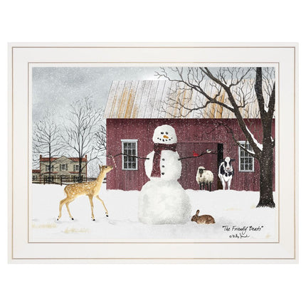 The Friendly Beasts 2 White Framed Print Wall Art HomeRoots