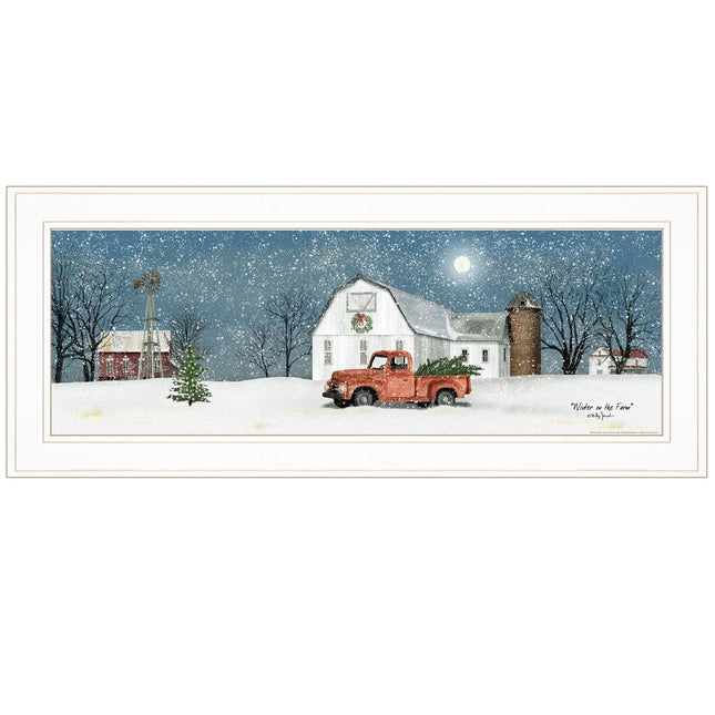 Winter on The Farm 1 White Framed Print Wall Art HomeRoots