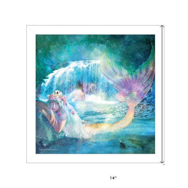 Woodland Cove Mermaid 2 White Framed Print Wall Art HomeRoots