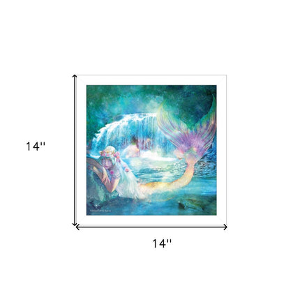 Woodland Cove Mermaid 2 White Framed Print Wall Art HomeRoots