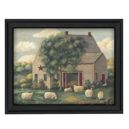 Wooly Sheep Black Framed Print Wall Art HomeRoots