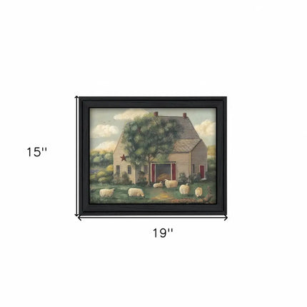 Wooly Sheep Black Framed Print Wall Art HomeRoots