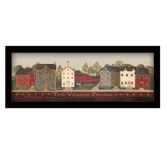 The Village Proper Black Framed Print Wall Art HomeRoots