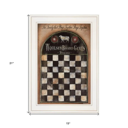 Woolsey Board Game 1 White Framed Print Wall Art HomeRoots