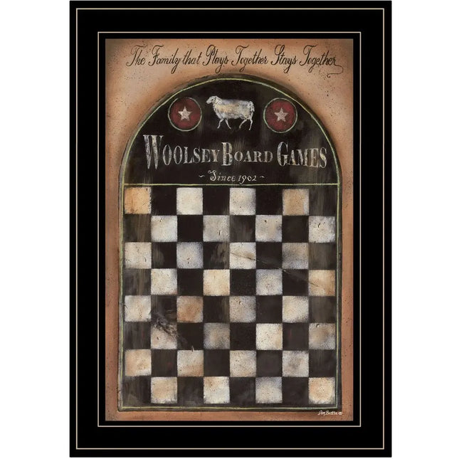 Woolsey Board Game 2 Black Framed Print Wall Art HomeRoots