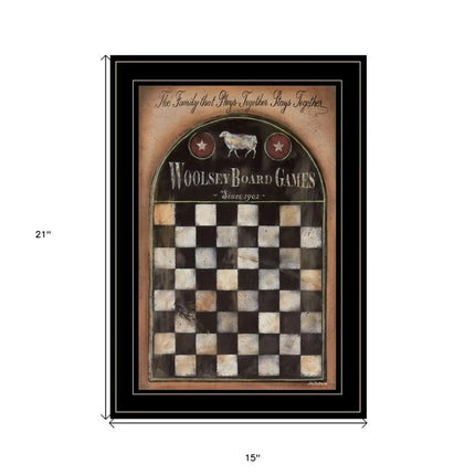 Woolsey Board Game 2 Black Framed Print Wall Art HomeRoots