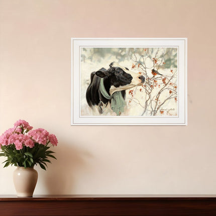 The Winter Robin 3 White Framed Print Wall Art HomeRoots