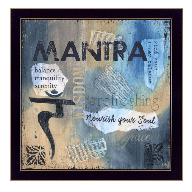 Yoga Series Mantra Black Framed Print Wall Art HomeRoots