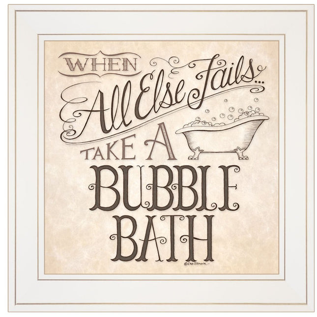 When All Else Fails 2 White Framed Print Bathroom Wall Art HomeRoots