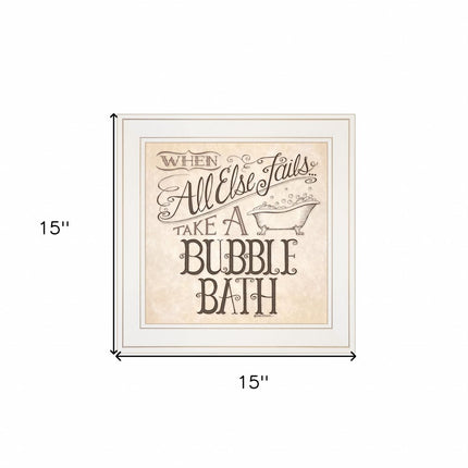 When All Else Fails 2 White Framed Print Bathroom Wall Art HomeRoots