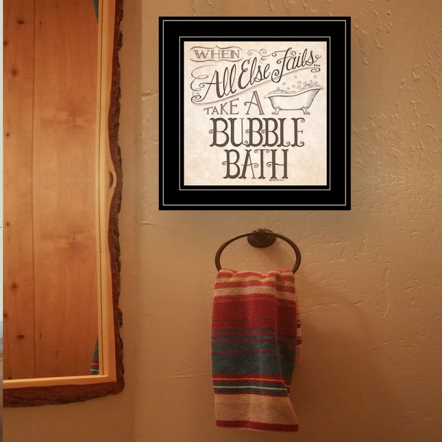 When All Else Fails 3 Black Framed Print Bathroom Wall Art HomeRoots
