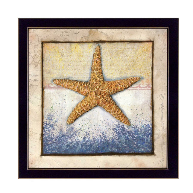 Starfish Black Framed Print Wall Art HomeRoots