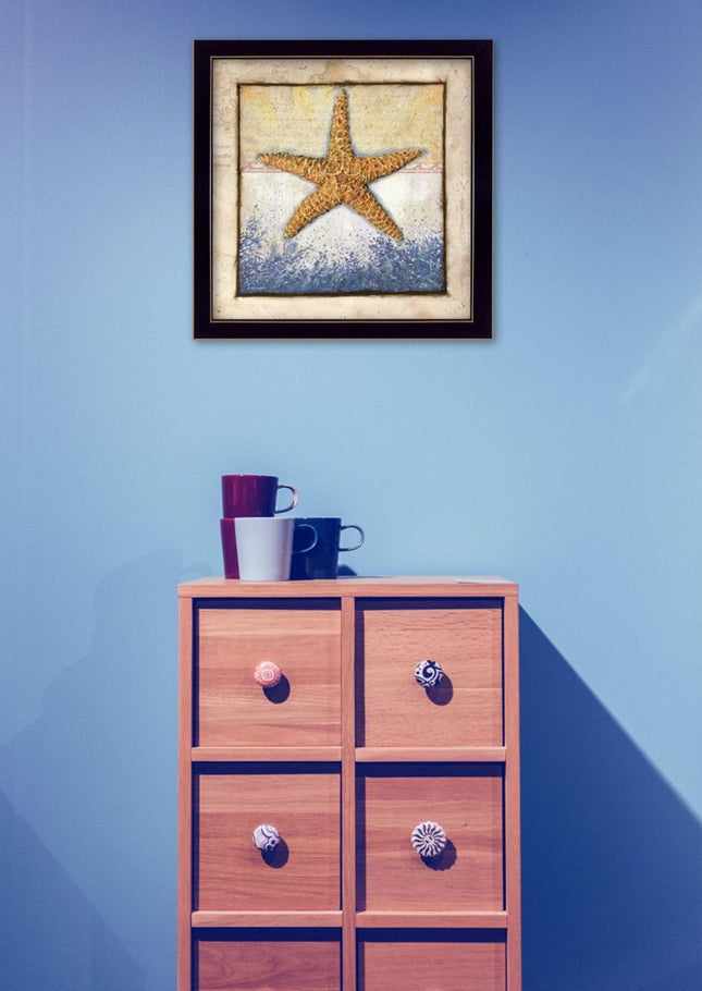 Starfish Black Framed Print Wall Art HomeRoots