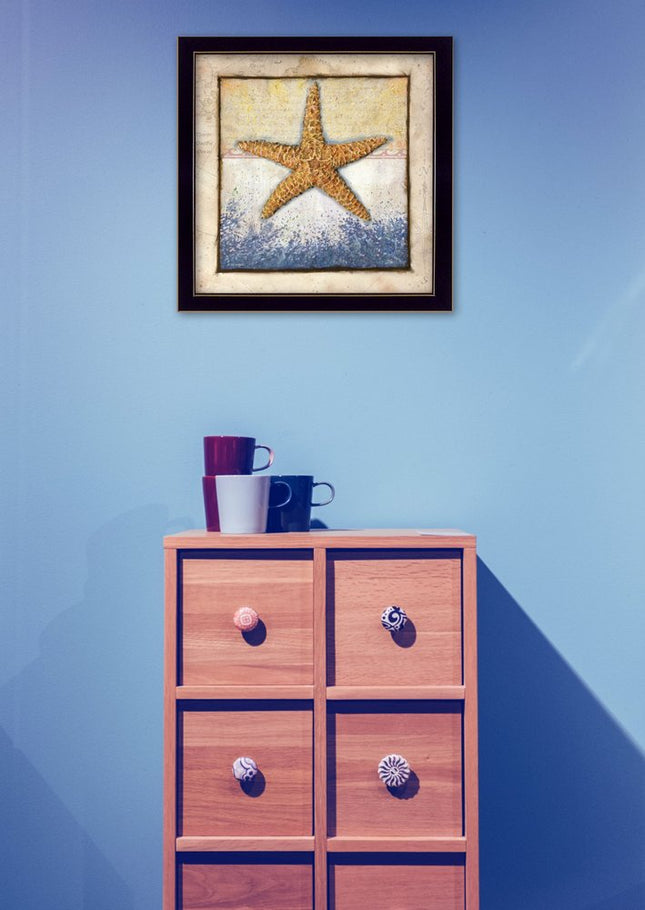 Starfish Black Framed Print Wall Art HomeRoots