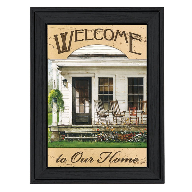 Welcome to Our Home 1 Black Framed Print Wall Art HomeRoots