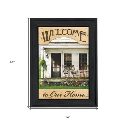 Welcome to Our Home 1 Black Framed Print Wall Art HomeRoots