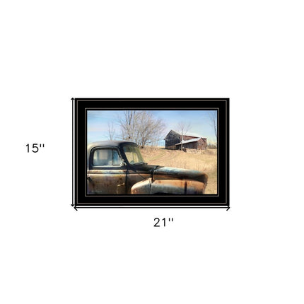 Vintage Farm Trucks 2 Black Framed Print Wall Art HomeRoots
