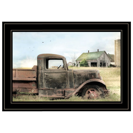 Vintage Farm Trucks I 2 Black Framed Print Wall Art HomeRoots