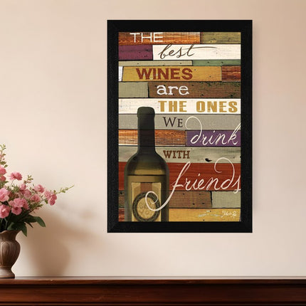 The Best Wine 1 Black Framed Print Wall Art HomeRoots