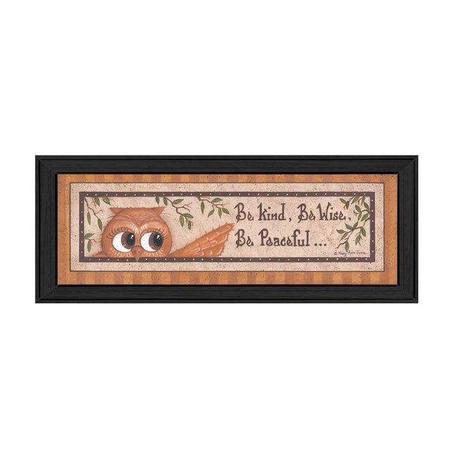 Wise Owl Black Framed Print Wall Art HomeRoots