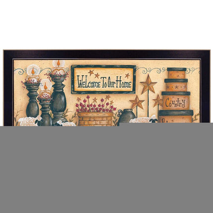 Welcome to Our Home 2 Black Framed Print Wall Art HomeRoots