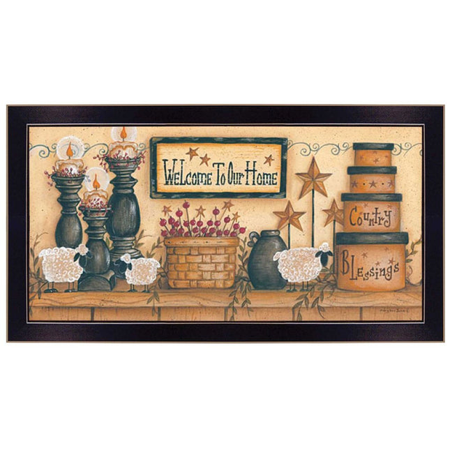Welcome to Our Home 2 Black Framed Print Wall Art HomeRoots