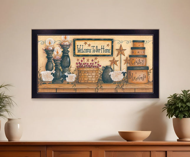 Welcome to Our Home 2 Black Framed Print Wall Art HomeRoots