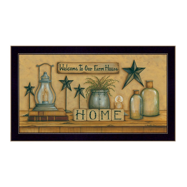 Welcome to Our Farm House Black Framed Print Wall Art HomeRoots