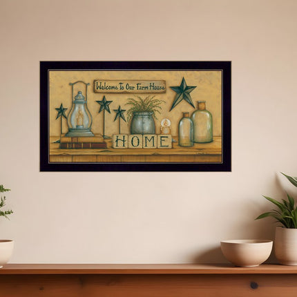 Welcome to Our Farm House Black Framed Print Wall Art HomeRoots