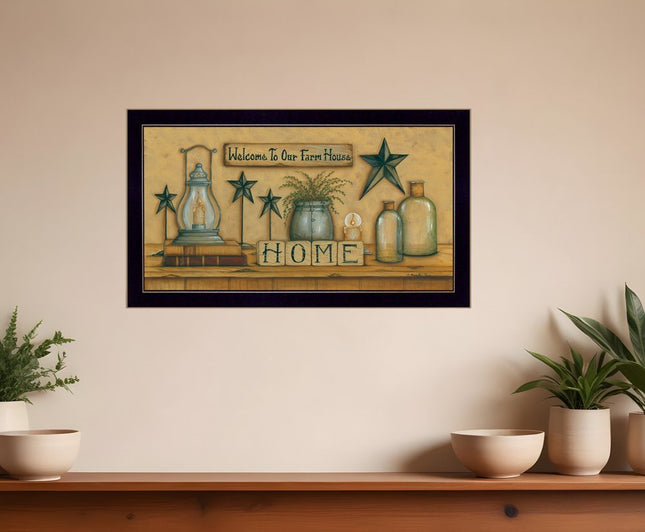 Welcome to Our Farm House Black Framed Print Wall Art HomeRoots