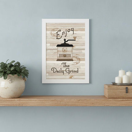 The Daily Grind 4 White Framed Print Kitchen Wall Art HomeRoots