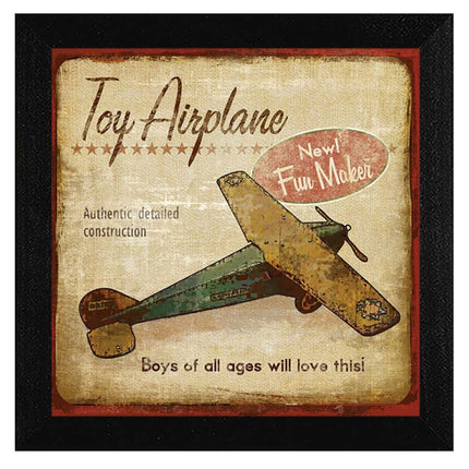 Toy Airplane Black Framed Print Wall Art HomeRoots