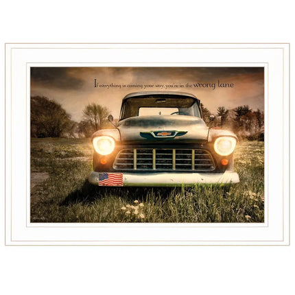 Wrong Lane 1 White Framed Print Wall Art HomeRoots