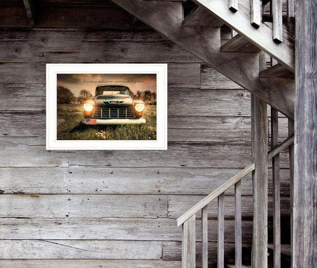Wrong Lane 1 White Framed Print Wall Art HomeRoots