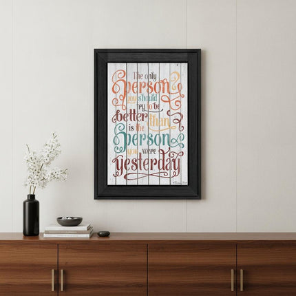 The Only Person 1 Black Framed Print Wall Art HomeRoots