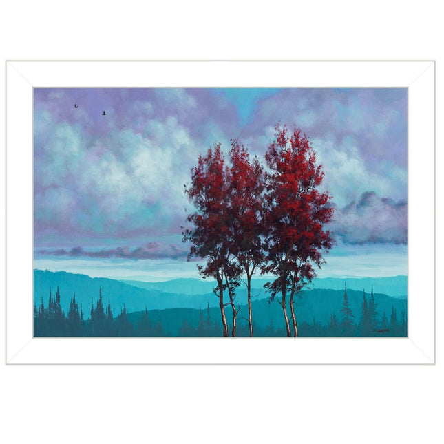Two Red Trees 1 White Framed Print Wall Art HomeRoots