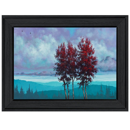 Two Red Trees 2 Black Framed Print Wall Art HomeRoots