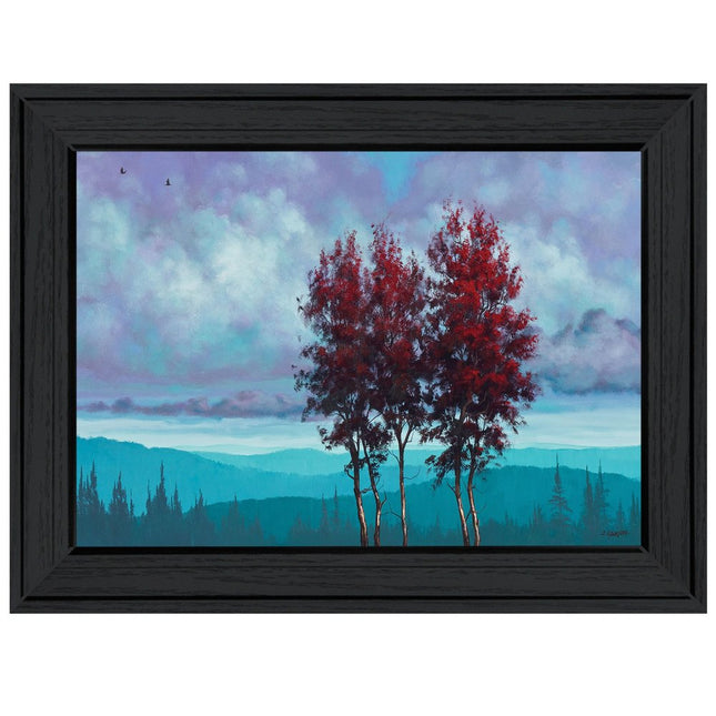 Two Red Trees 2 Black Framed Print Wall Art HomeRoots