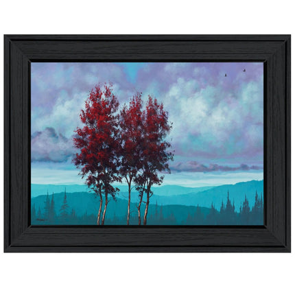 Two Red Trees 2 Black Framed Print Wall Art HomeRoots